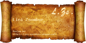 Lini Zsombor névjegykártya